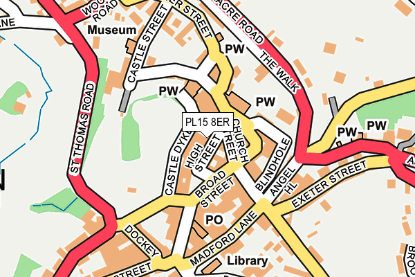 PL15 8ER map - OS OpenMap – Local (Ordnance Survey)