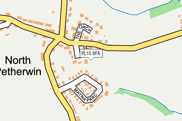 PL15 8FA map - OS OpenMap – Local (Ordnance Survey)