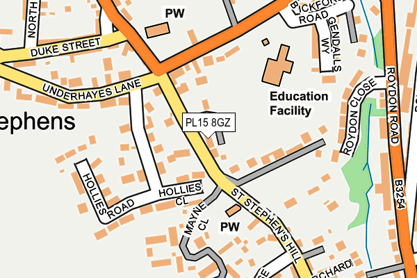 PL15 8GZ map - OS OpenMap – Local (Ordnance Survey)