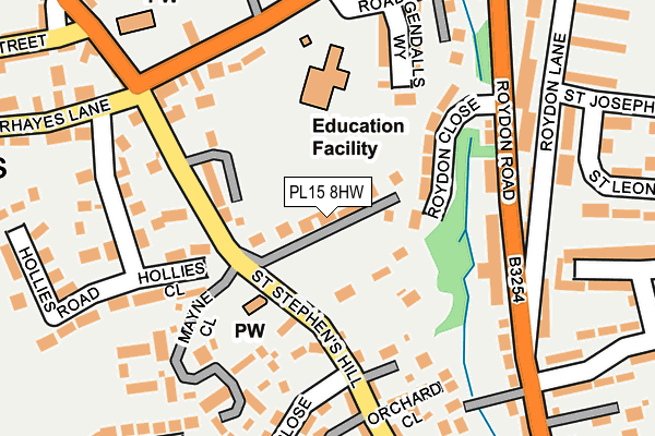 PL15 8HW map - OS OpenMap – Local (Ordnance Survey)