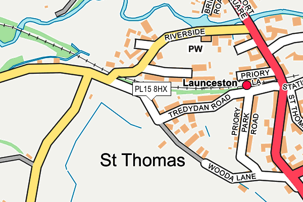 PL15 8HX map - OS OpenMap – Local (Ordnance Survey)