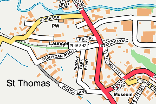 PL15 8HZ map - OS OpenMap – Local (Ordnance Survey)