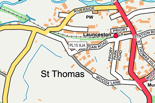 PL15 8JA map - OS OpenMap – Local (Ordnance Survey)