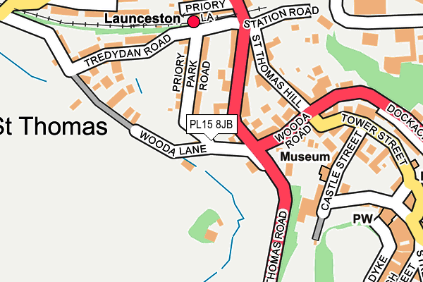 PL15 8JB map - OS OpenMap – Local (Ordnance Survey)