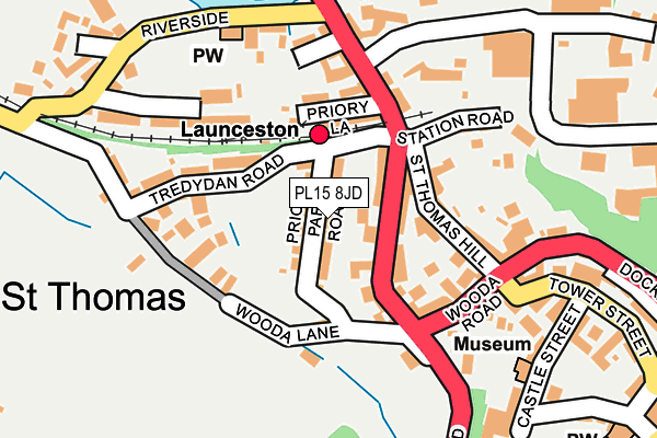 PL15 8JD map - OS OpenMap – Local (Ordnance Survey)