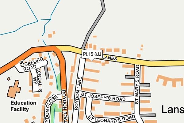 PL15 8JJ map - OS OpenMap – Local (Ordnance Survey)