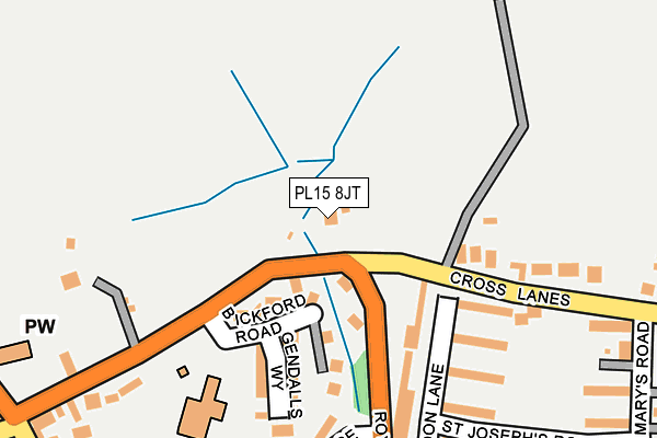 PL15 8JT map - OS OpenMap – Local (Ordnance Survey)