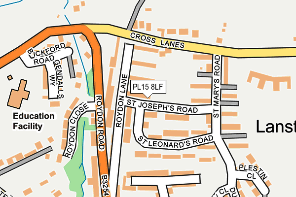 PL15 8LF map - OS OpenMap – Local (Ordnance Survey)