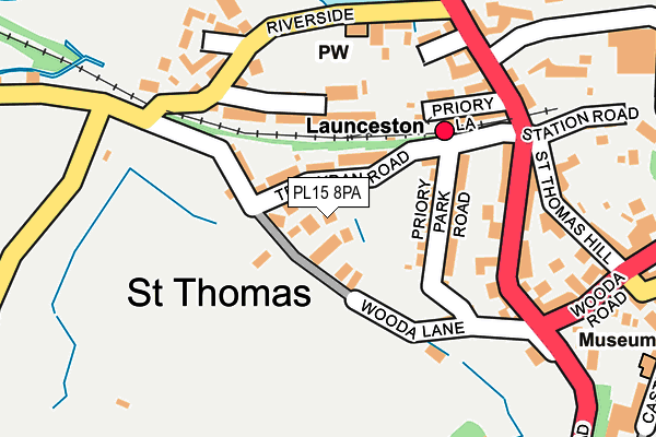PL15 8PA map - OS OpenMap – Local (Ordnance Survey)