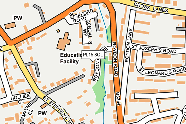 PL15 8QL map - OS OpenMap – Local (Ordnance Survey)