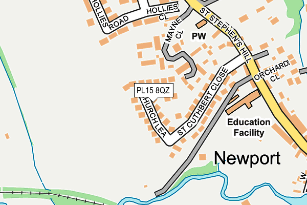 PL15 8QZ map - OS OpenMap – Local (Ordnance Survey)