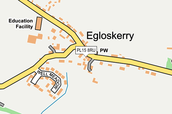 PL15 8RU map - OS OpenMap – Local (Ordnance Survey)