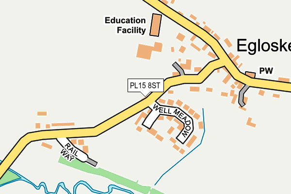 PL15 8ST map - OS OpenMap – Local (Ordnance Survey)