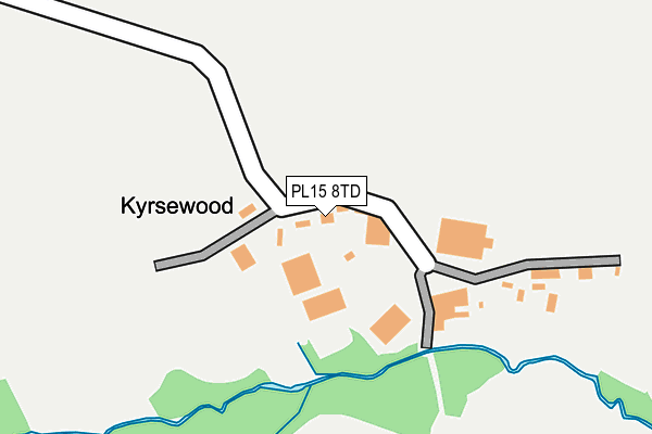 PL15 8TD map - OS OpenMap – Local (Ordnance Survey)