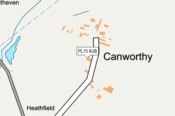PL15 8UB map - OS OpenMap – Local (Ordnance Survey)