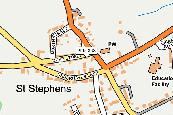 PL15 8US map - OS OpenMap – Local (Ordnance Survey)