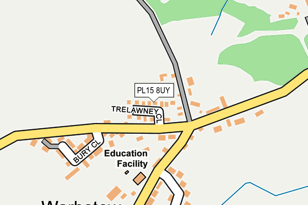 PL15 8UY map - OS OpenMap – Local (Ordnance Survey)