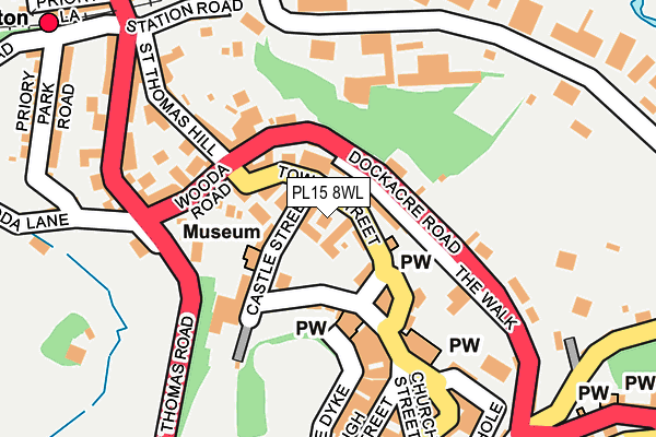 PL15 8WL map - OS OpenMap – Local (Ordnance Survey)