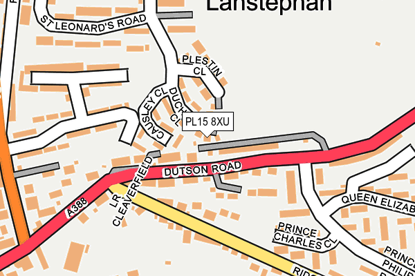 PL15 8XU map - OS OpenMap – Local (Ordnance Survey)