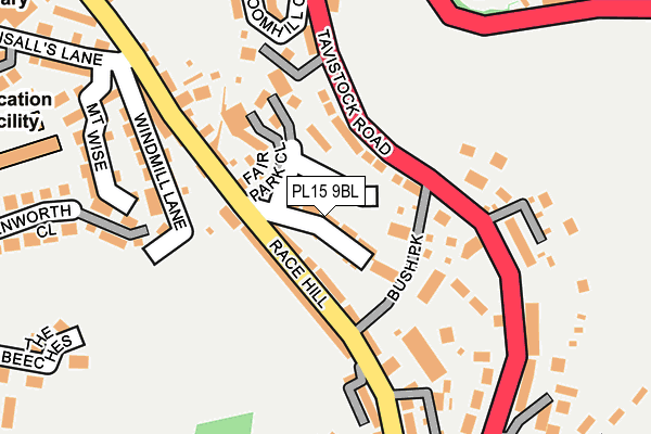 PL15 9BL map - OS OpenMap – Local (Ordnance Survey)