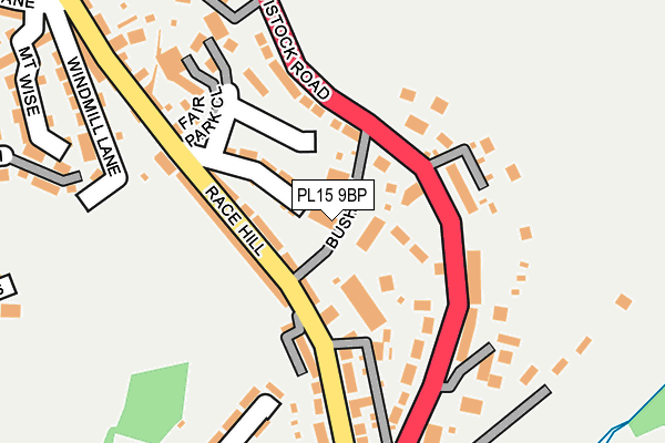 PL15 9BP map - OS OpenMap – Local (Ordnance Survey)