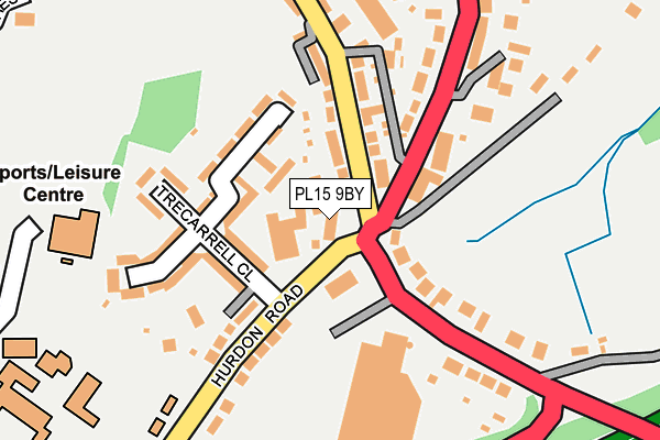 PL15 9BY map - OS OpenMap – Local (Ordnance Survey)