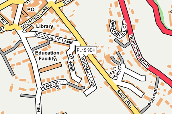 PL15 9DH map - OS OpenMap – Local (Ordnance Survey)