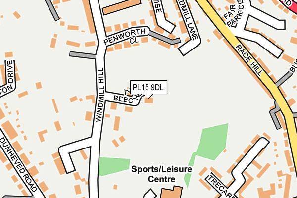 PL15 9DL map - OS OpenMap – Local (Ordnance Survey)