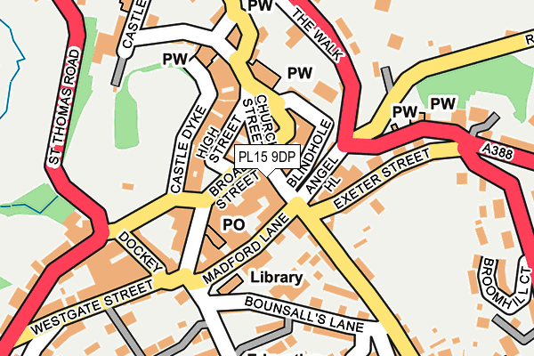 PL15 9DP map - OS OpenMap – Local (Ordnance Survey)