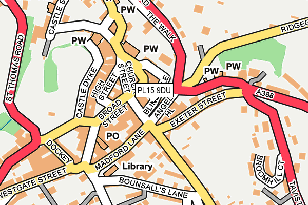 PL15 9DU map - OS OpenMap – Local (Ordnance Survey)