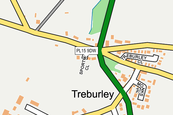 PL15 9DW map - OS OpenMap – Local (Ordnance Survey)