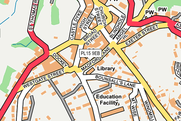 PL15 9EB map - OS OpenMap – Local (Ordnance Survey)