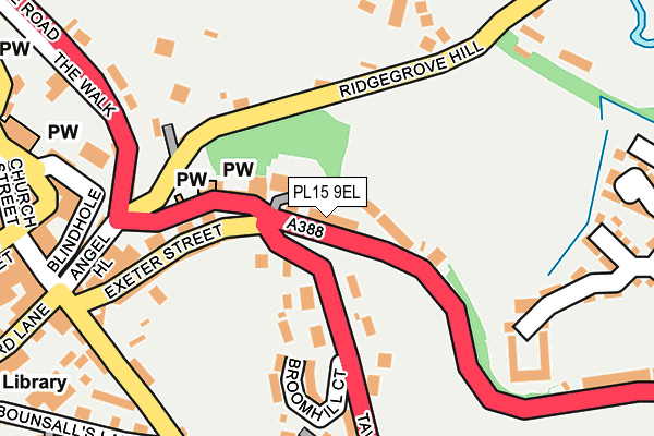 PL15 9EL map - OS OpenMap – Local (Ordnance Survey)