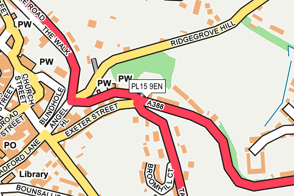 PL15 9EN map - OS OpenMap – Local (Ordnance Survey)