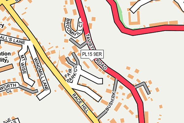 PL15 9ER map - OS OpenMap – Local (Ordnance Survey)