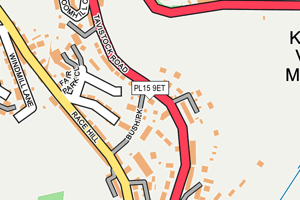 PL15 9ET map - OS OpenMap – Local (Ordnance Survey)