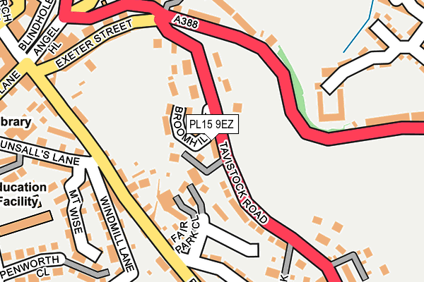 PL15 9EZ map - OS OpenMap – Local (Ordnance Survey)