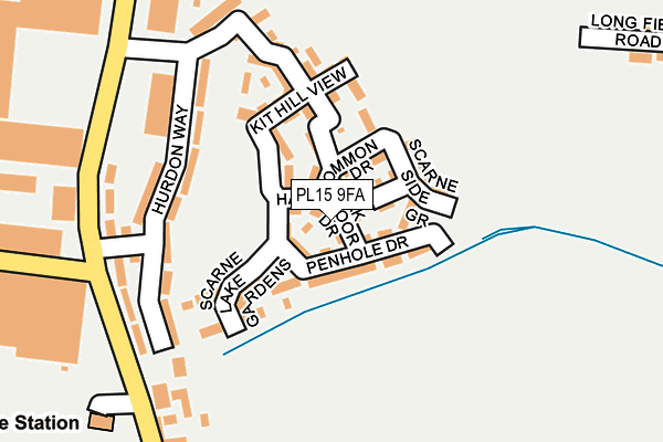 PL15 9FA map - OS OpenMap – Local (Ordnance Survey)