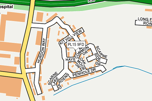 PL15 9FD map - OS OpenMap – Local (Ordnance Survey)