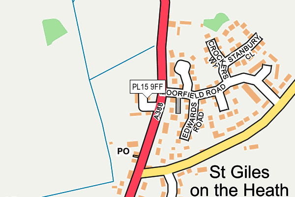 PL15 9FF map - OS OpenMap – Local (Ordnance Survey)