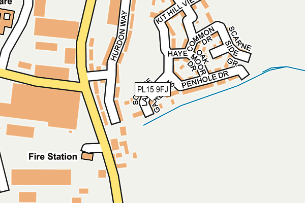 PL15 9FJ map - OS OpenMap – Local (Ordnance Survey)