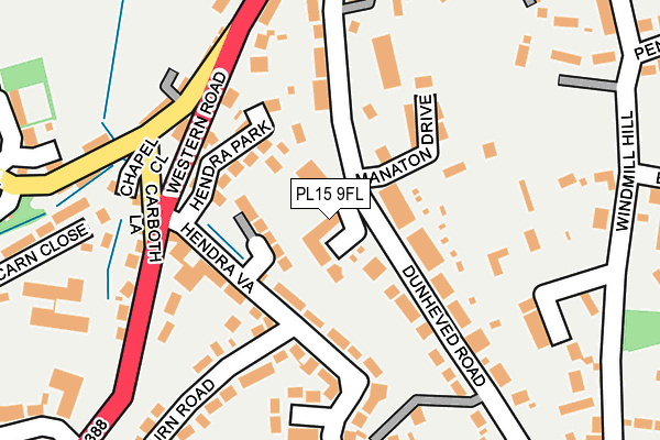 PL15 9FL map - OS OpenMap – Local (Ordnance Survey)