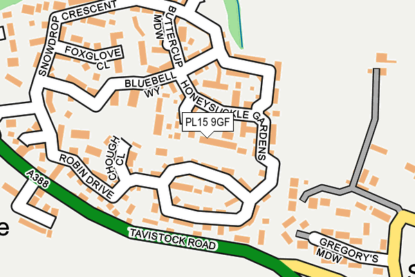PL15 9GF map - OS OpenMap – Local (Ordnance Survey)