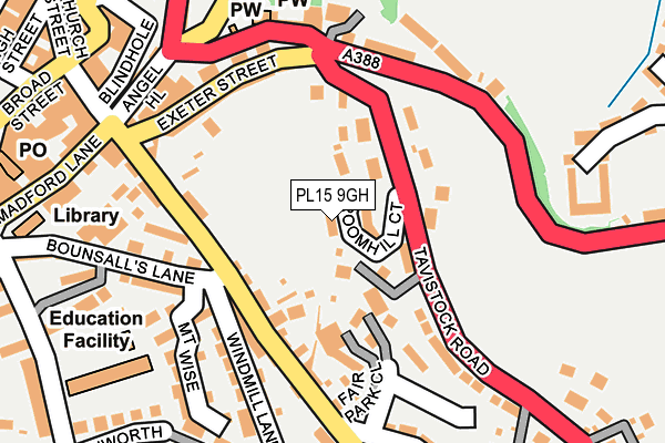 PL15 9GH map - OS OpenMap – Local (Ordnance Survey)