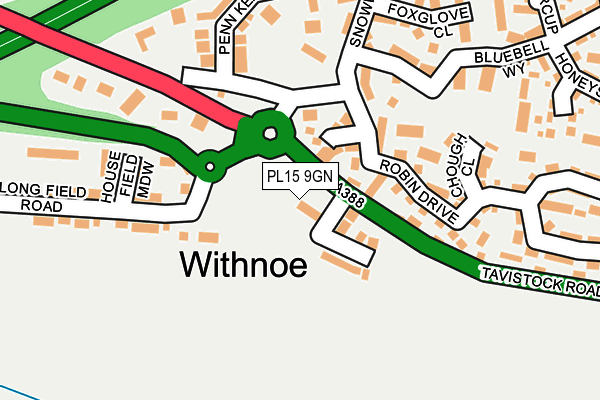 PL15 9GN map - OS OpenMap – Local (Ordnance Survey)