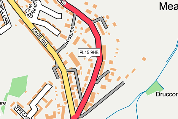 PL15 9HB map - OS OpenMap – Local (Ordnance Survey)