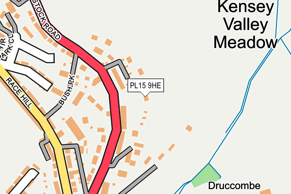 PL15 9HE map - OS OpenMap – Local (Ordnance Survey)