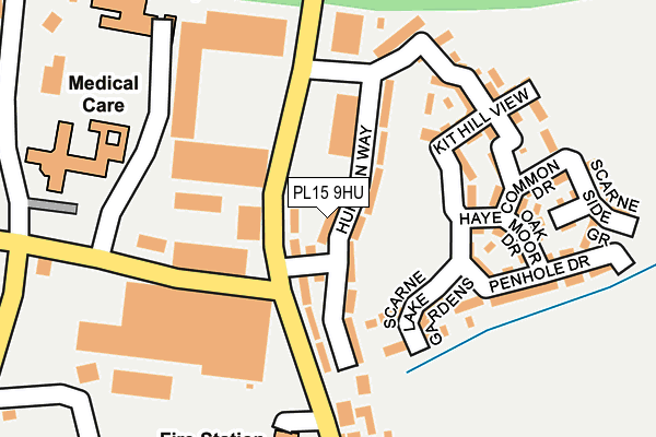 PL15 9HU map - OS OpenMap – Local (Ordnance Survey)