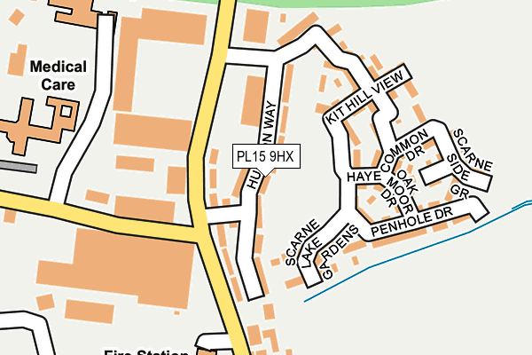 PL15 9HX map - OS OpenMap – Local (Ordnance Survey)