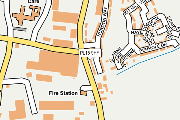 PL15 9HY map - OS OpenMap – Local (Ordnance Survey)